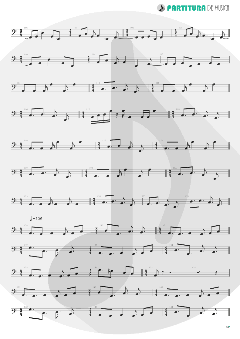 Partitura de musica de Baixo Elétrico - Blind Faith | Dream Theater | Six Degrees of Inner Turbulence 2002 - pag 4