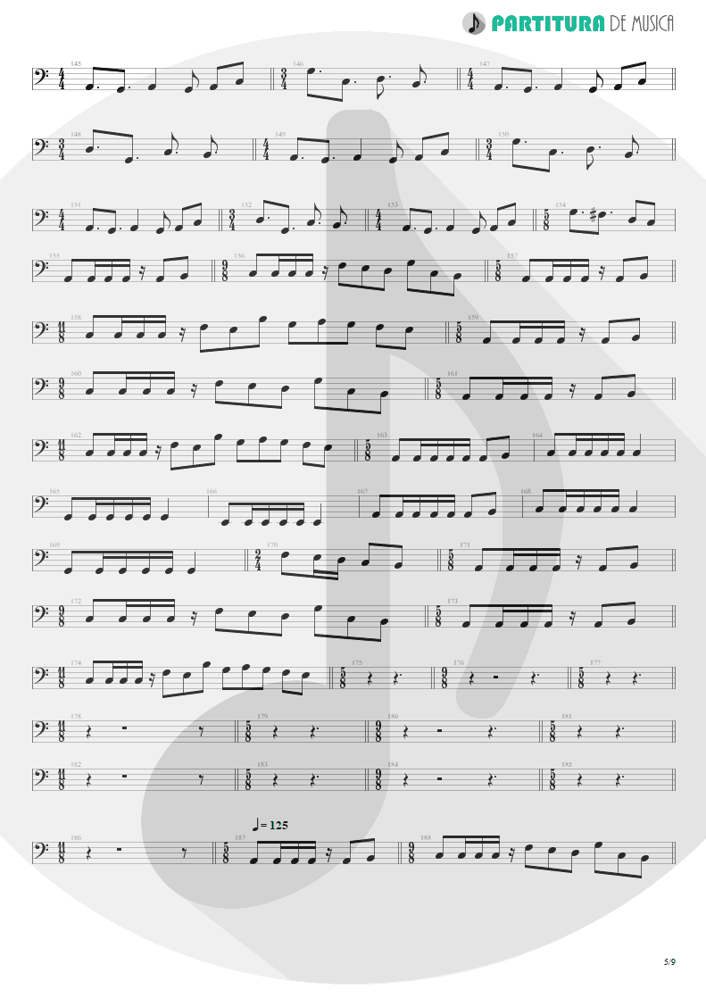 Partitura de musica de Baixo Elétrico - Blind Faith | Dream Theater | Six Degrees of Inner Turbulence 2002 - pag 5