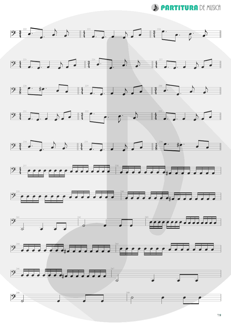 Partitura de musica de Baixo Elétrico - Blind Faith | Dream Theater | Six Degrees of Inner Turbulence 2002 - pag 7