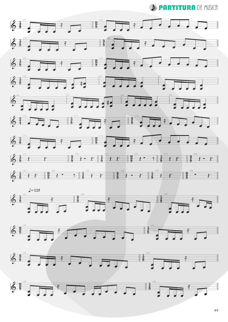 Partitura de musica de Guitarra Elétrica - Blind Faith | Dream Theater | Six Degrees of Inner Turbulence 2002 - pag 6