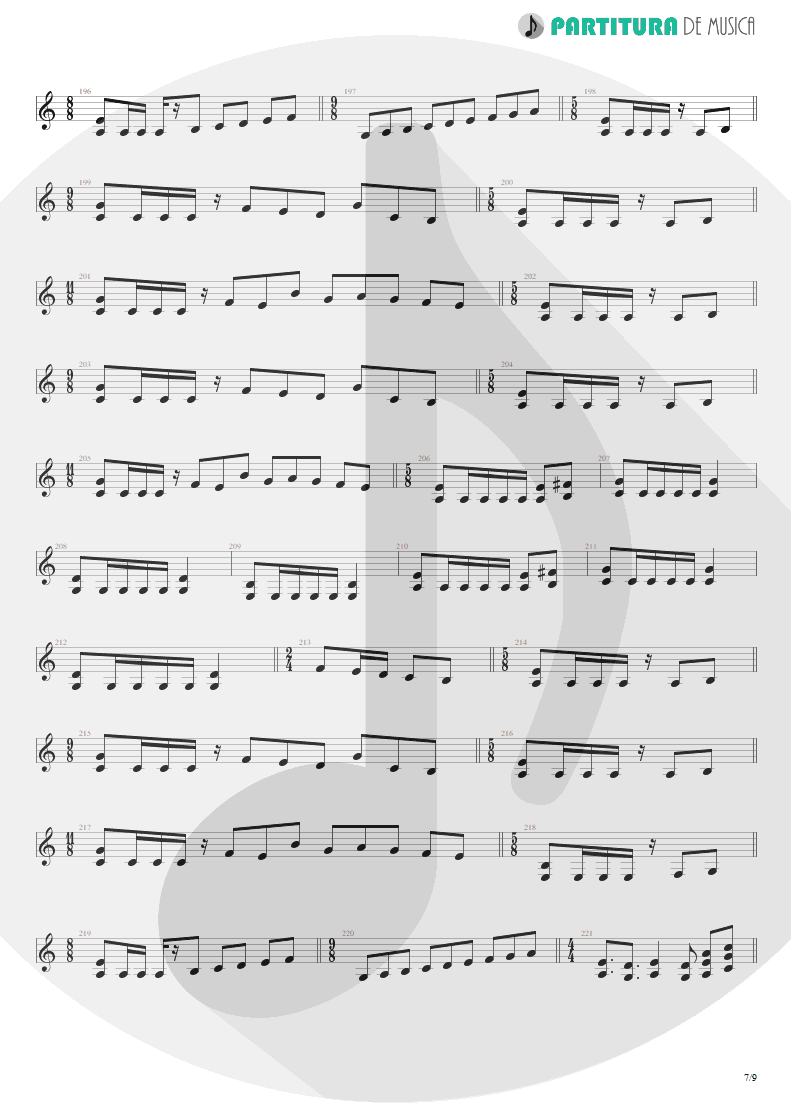 Partitura de musica de Guitarra Elétrica - Blind Faith | Dream Theater | Six Degrees of Inner Turbulence 2002 - pag 7