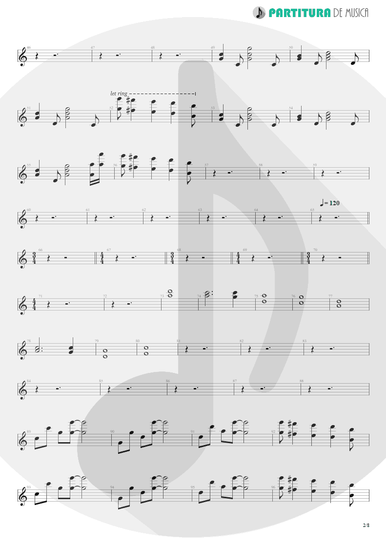 Partitura de musica de Teclado - Blind Faith | Dream Theater | Six Degrees of Inner Turbulence 2002 - pag 2