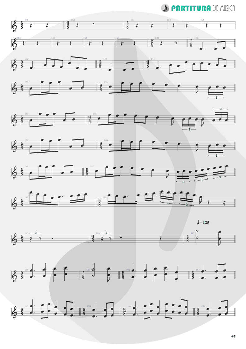 Partitura de musica de Teclado - Blind Faith | Dream Theater | Six Degrees of Inner Turbulence 2002 - pag 4