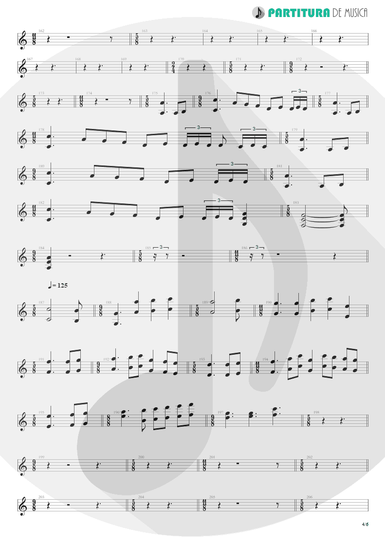 Partitura de musica de Teclado - Blind Faith | Dream Theater | Six Degrees of Inner Turbulence 2002 - pag 4