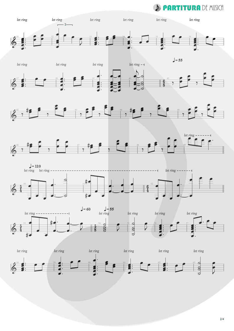 Partitura de musica de Piano - Disappear | Dream Theater | Six Degrees of Inner Turbulence 2002 - pag 2
