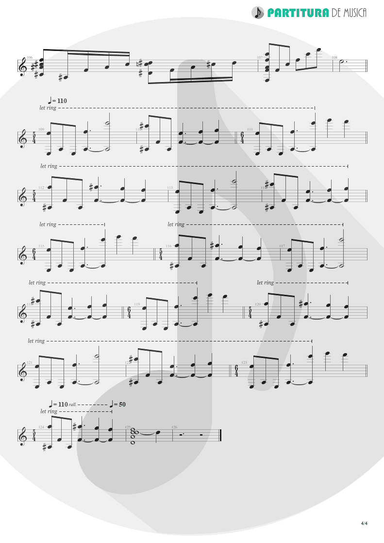 Partitura de musica de Piano - Disappear | Dream Theater | Six Degrees of Inner Turbulence 2002 - pag 4