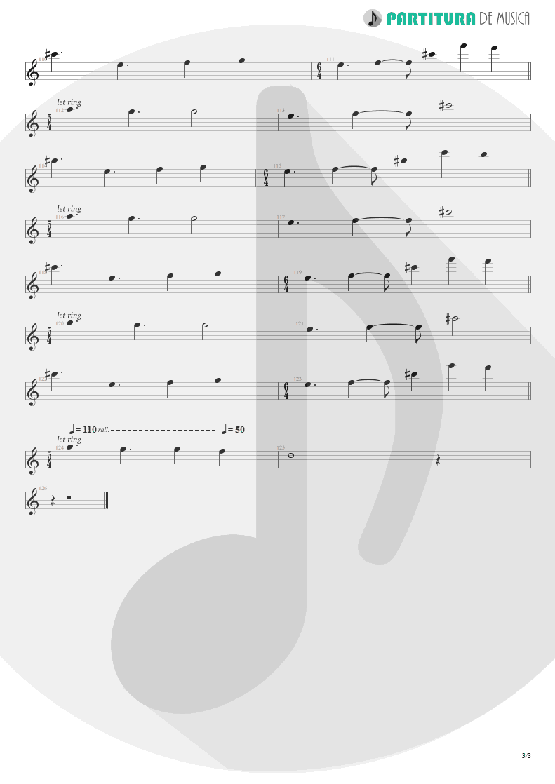 Partitura de musica de Teclado - Disappear | Dream Theater | Six Degrees of Inner Turbulence 2002 - pag 3