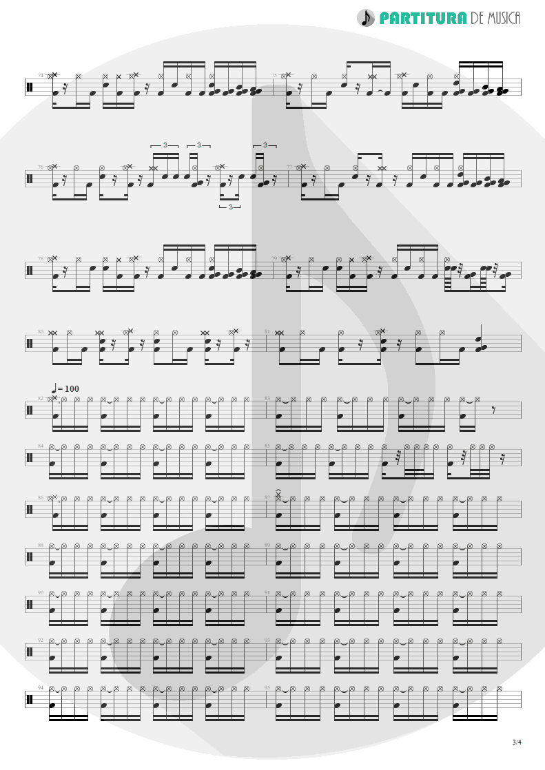 Partitura de musica de Bateria - Goodnight Kiss | Dream Theater | Six Degrees of Inner Turbulence 2002 - pag 3