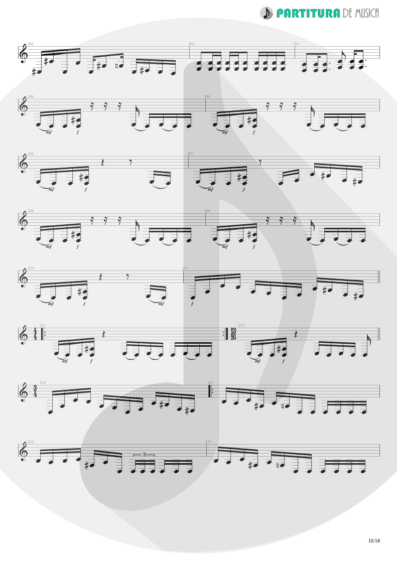 Partitura de musica de Guitarra Elétrica - The Glass Prison | Dream Theater | Six Degrees of Inner Turbulence 2002 - pag 10