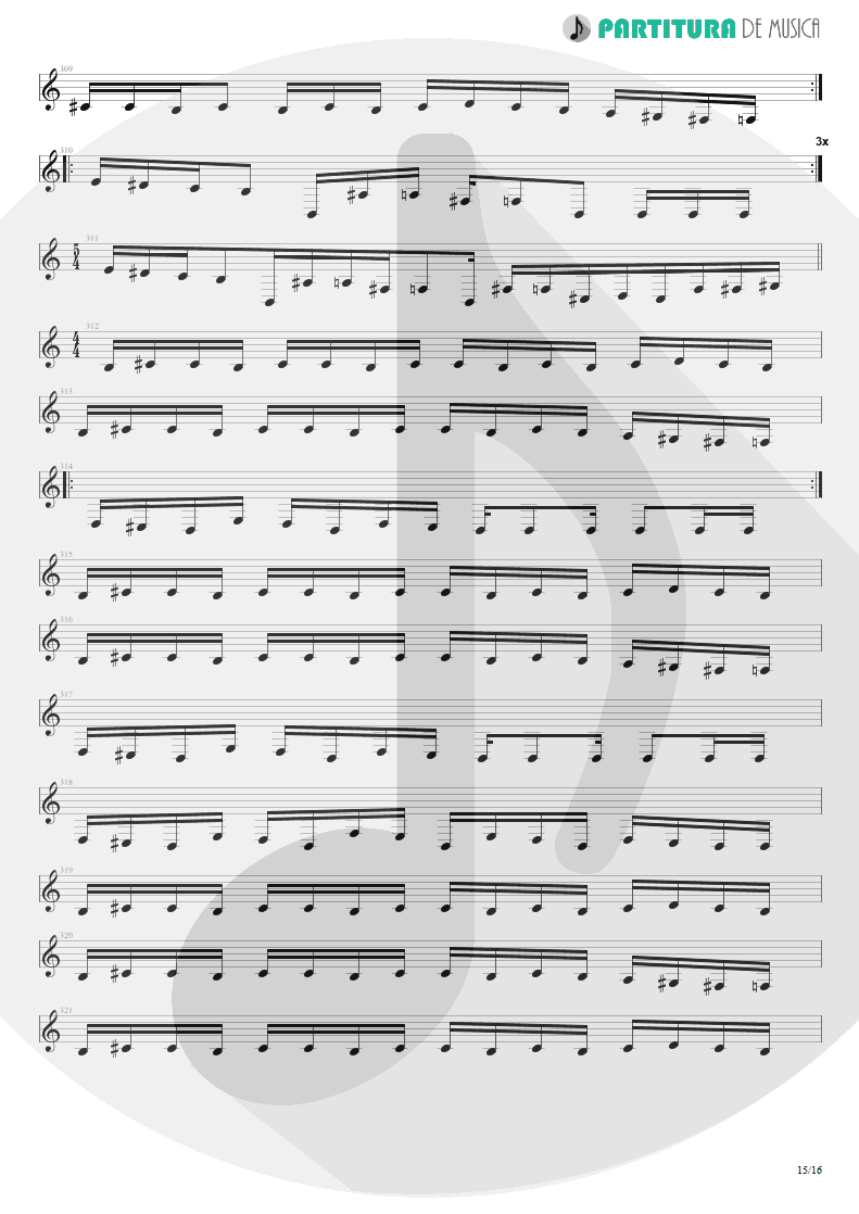 Partitura de musica de Guitarra Elétrica - The Glass Prison | Dream Theater | Six Degrees of Inner Turbulence 2002 - pag 15