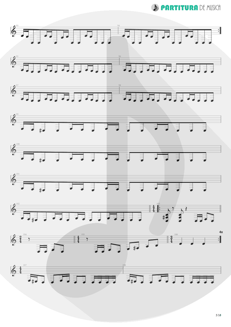 Partitura de musica de Guitarra Elétrica - The Glass Prison | Dream Theater | Six Degrees of Inner Turbulence 2002 - pag 5