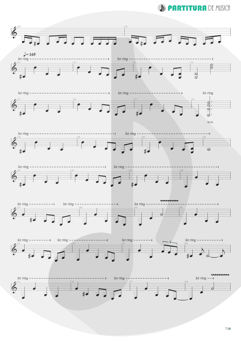 Partitura de musica de Guitarra Elétrica - The Glass Prison | Dream Theater | Six Degrees of Inner Turbulence 2002 - pag 7