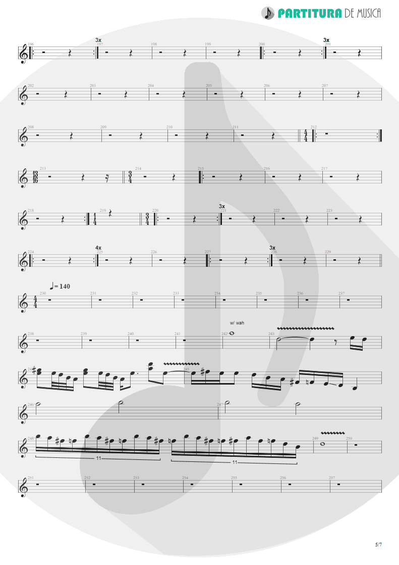 Partitura de musica de Guitarra Elétrica - The Glass Prison | Dream Theater | Six Degrees of Inner Turbulence 2002 - pag 5