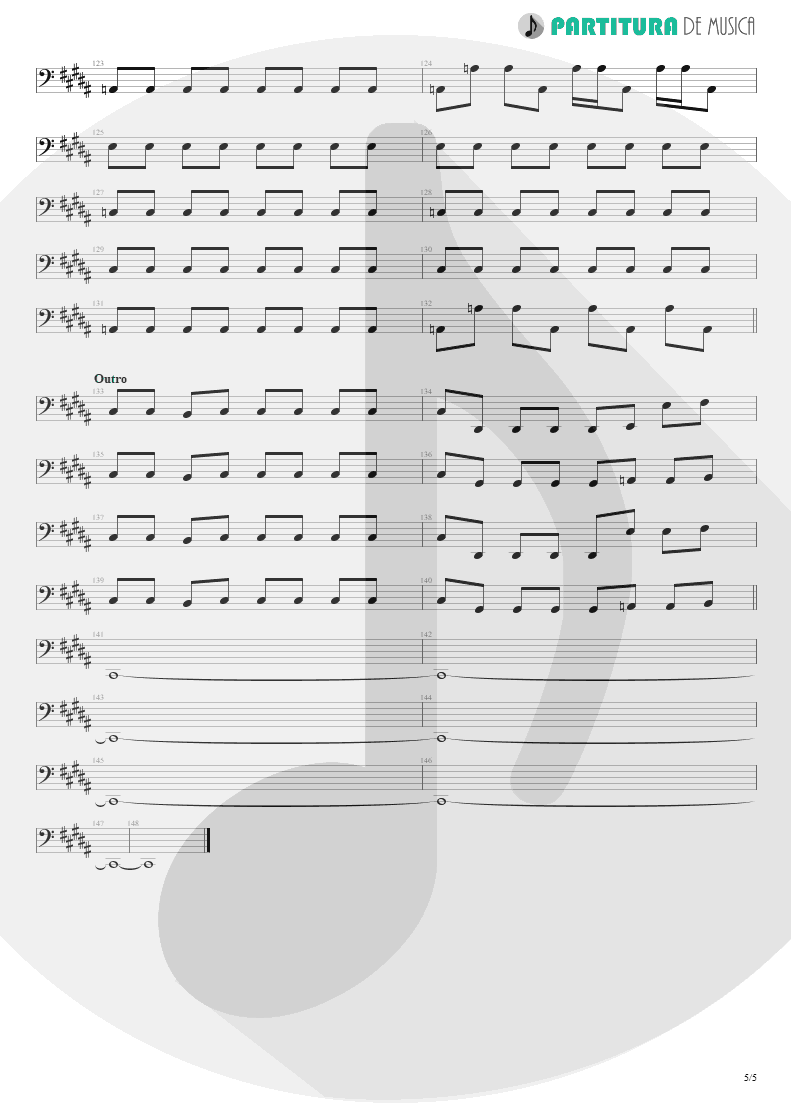 Partitura de musica de Baixo Elétrico - I Walk Beside You | Dream Theater | Octavarium 2005 - pag 5