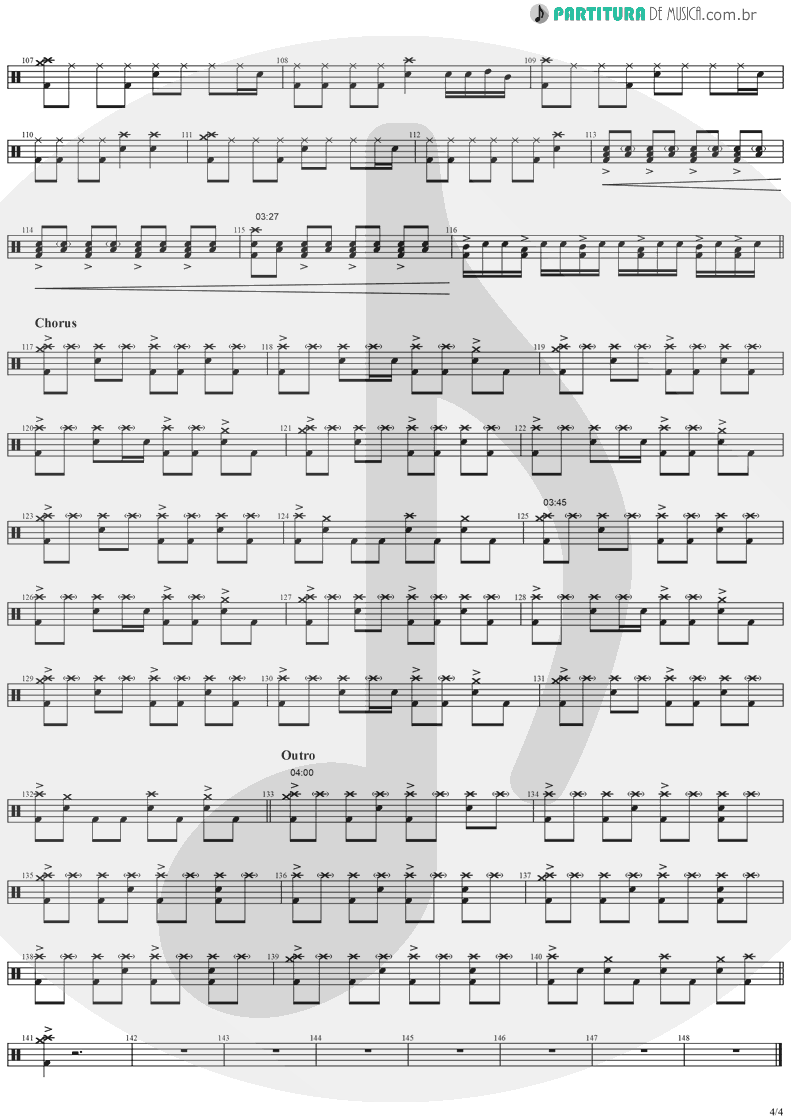 Partitura de musica de Bateria - I Walk Beside You | Dream Theater | Octavarium 2005 - pag 4