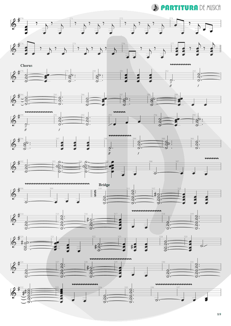 Partitura de musica de Guitarra Elétrica - Sacrificed Sons | Dream Theater | Octavarium 2005 - pag 8