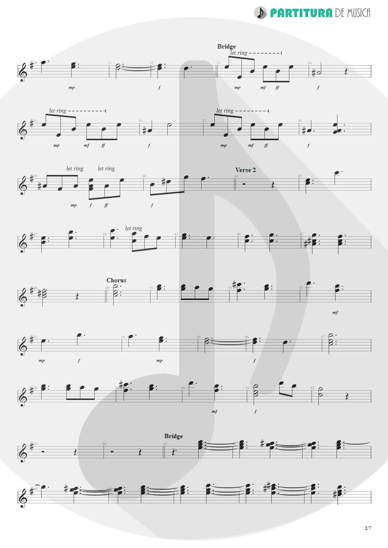 Partitura de musica de Teclado - Sacrificed Sons | Dream Theater | Octavarium 2005 - pag 2