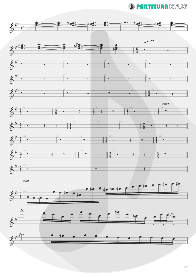 Partitura de musica de Teclado - Sacrificed Sons | Dream Theater | Octavarium 2005 - pag 3