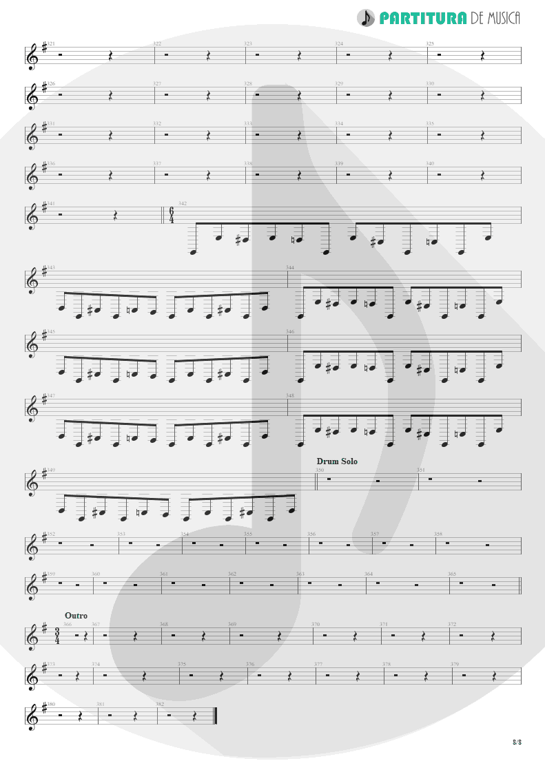 Partitura de musica de Teclado - Sacrificed Sons | Dream Theater | Octavarium 2005 - pag 8