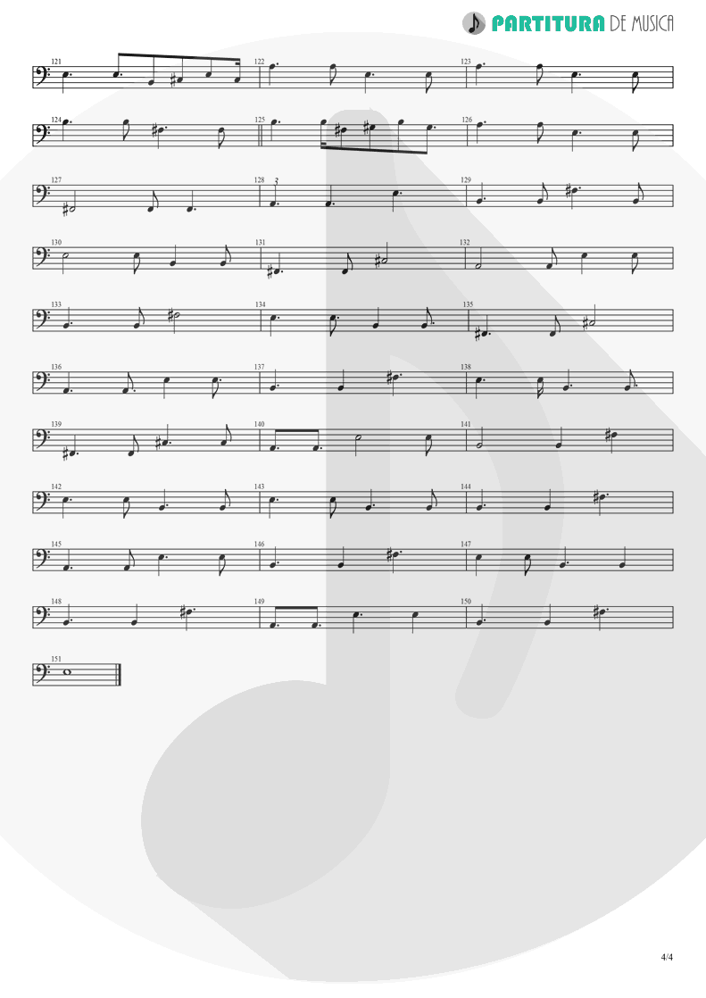 Partitura de musica de Baixo Elétrico - Peaceful Easy Feeling | Eagles | Eagles 1972 - pag 4