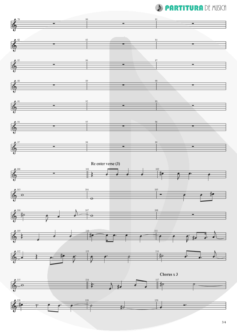 Partitura de musica de Canto - Peaceful Easy Feeling | Eagles | Eagles 1972 - pag 3