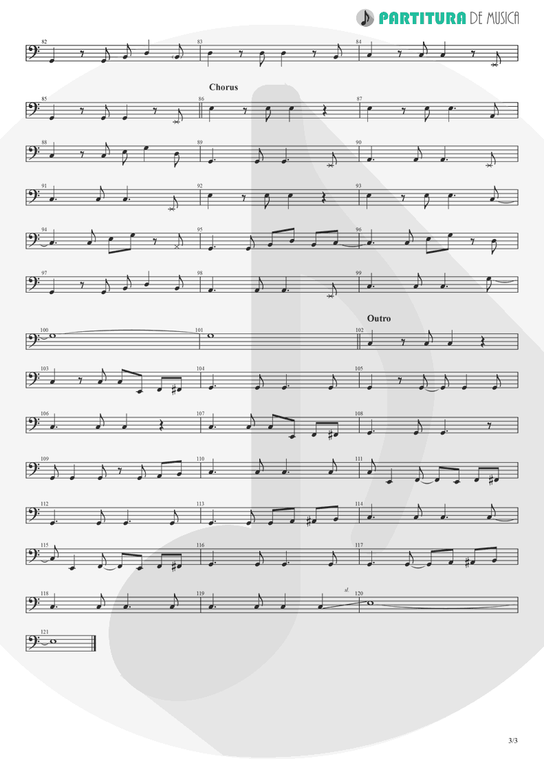 Partitura de musica de Baixo Elétrico - Take It Easy | Eagles | Eagles 1972 - pag 3