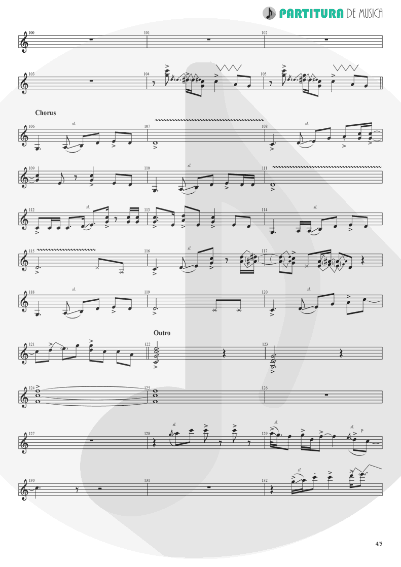 Partitura de musica de Guitarra Elétrica - Already Gone | Eagles | On The Border 1974 - pag 4