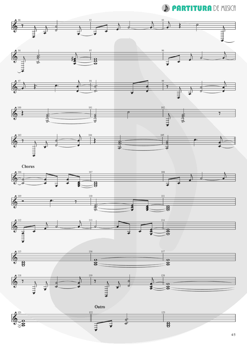 Partitura de musica de Piano - Already Gone | Eagles | On The Border 1974 - pag 4