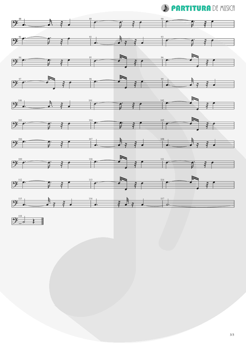 Partitura de musica de Baixo Elétrico - Take It to the Limit | Eagles | One of These Nights 1975 - pag 3