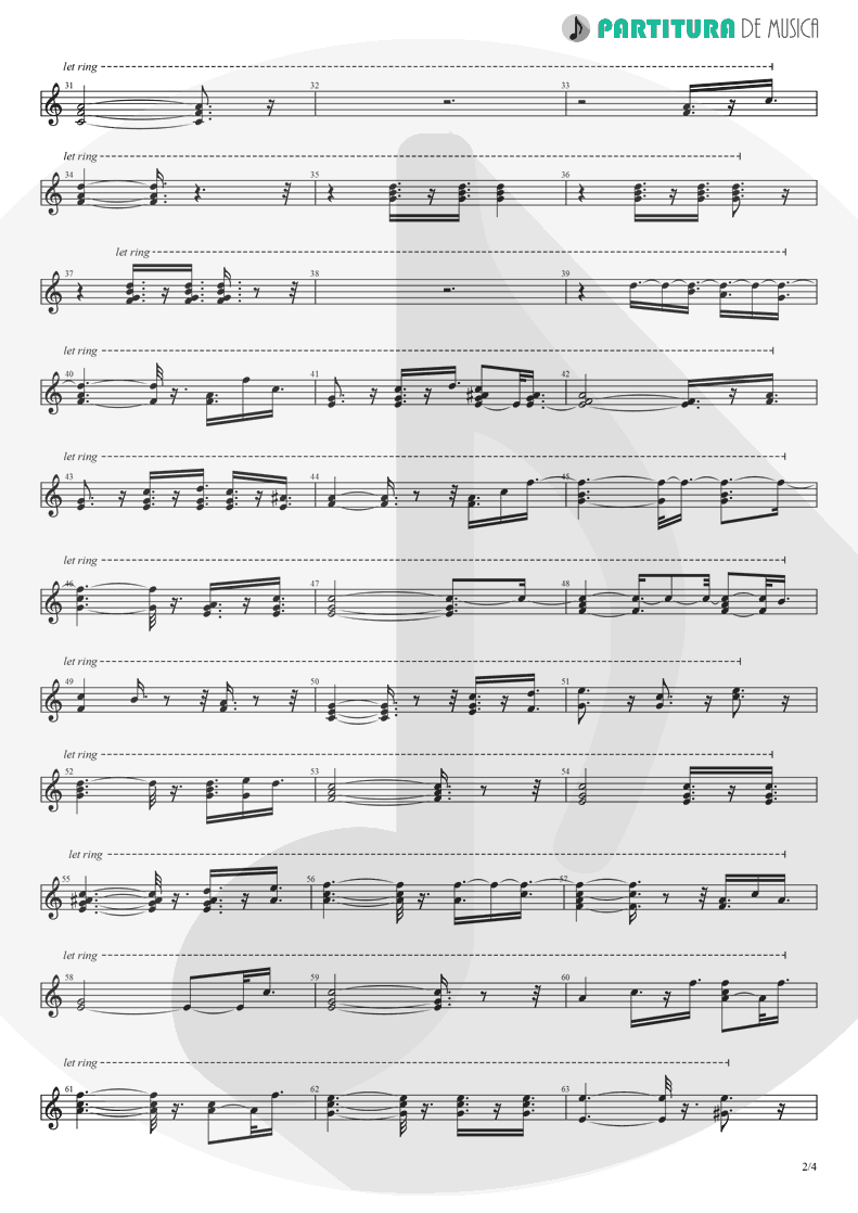 Partitura de musica de Piano - Take It to the Limit | Eagles | One of These Nights 1975 - pag 2