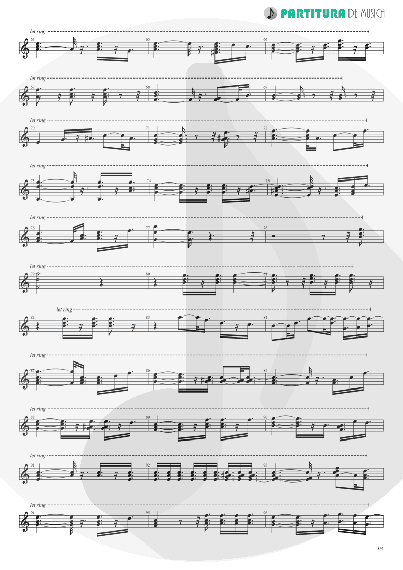 Partitura de musica de Piano - Take It to the Limit | Eagles | One of These Nights 1975 - pag 3