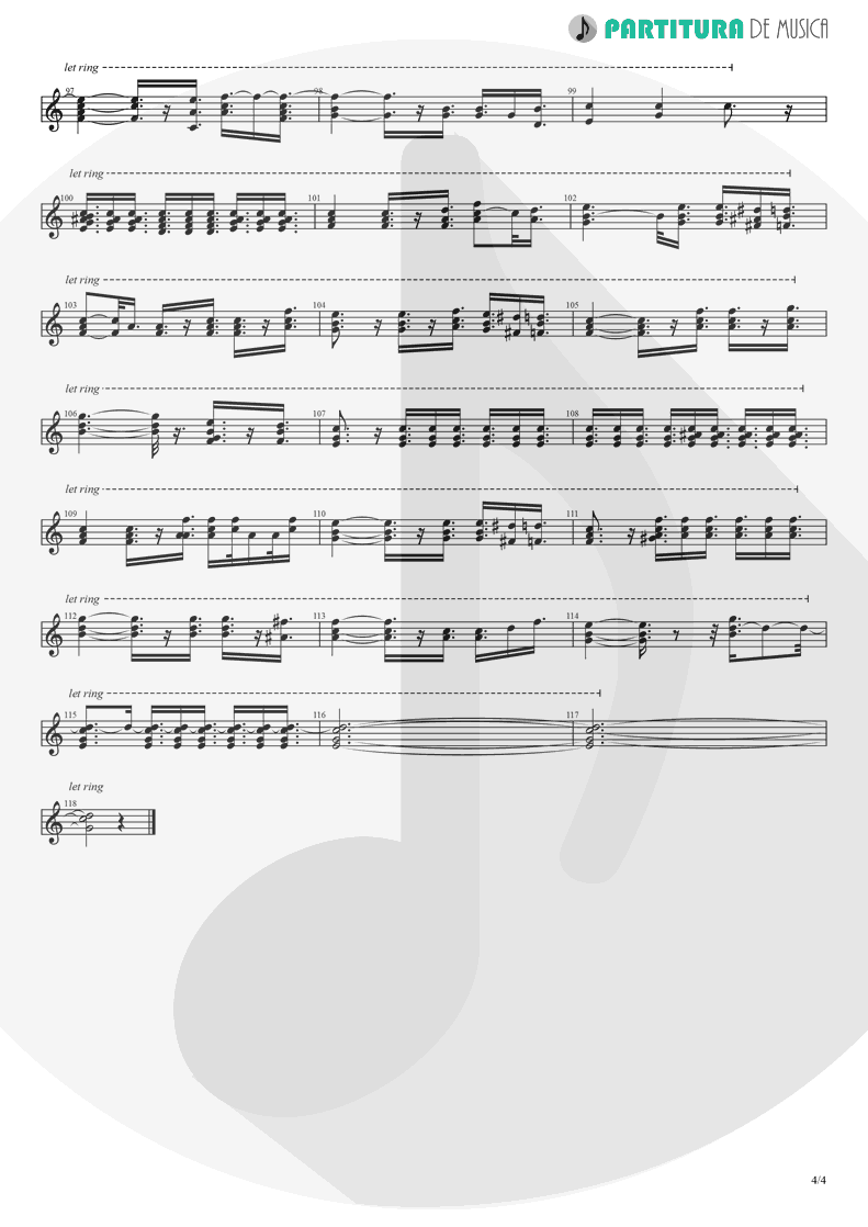 Partitura de musica de Piano - Take It to the Limit | Eagles | One of These Nights 1975 - pag 4