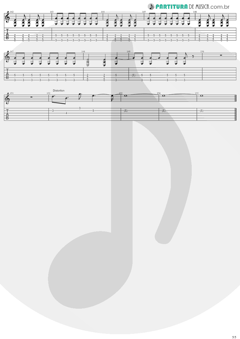 Tablatura + Partitura de musica de Guitarra Elétrica - So Close | Evanescence | Evanescence 1998 - pag 5