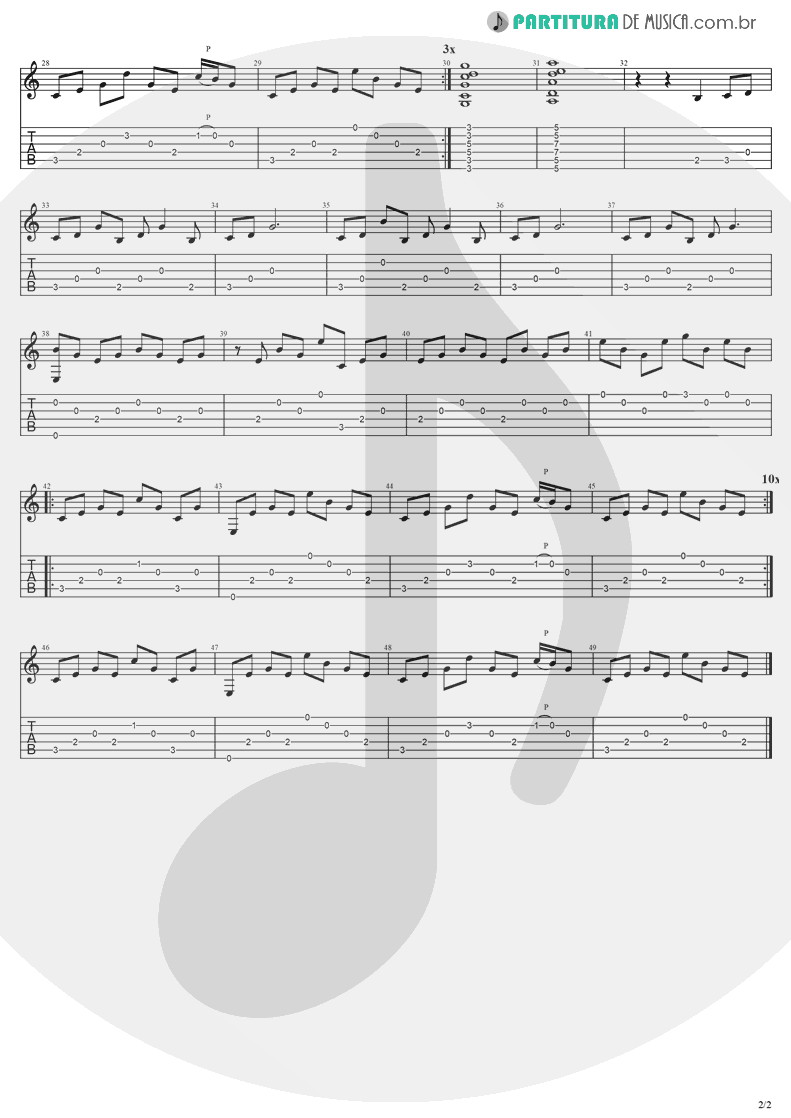 Tablatura + Partitura de musica de Violão - Solitude | Evanescence | Evanescence 1998 - pag 2