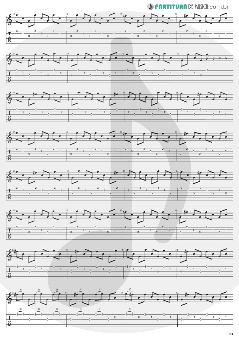 Tablatura + Partitura de musica de Violão - Understanding | Evanescence | Sound Asleep EP 1999 - pag 2