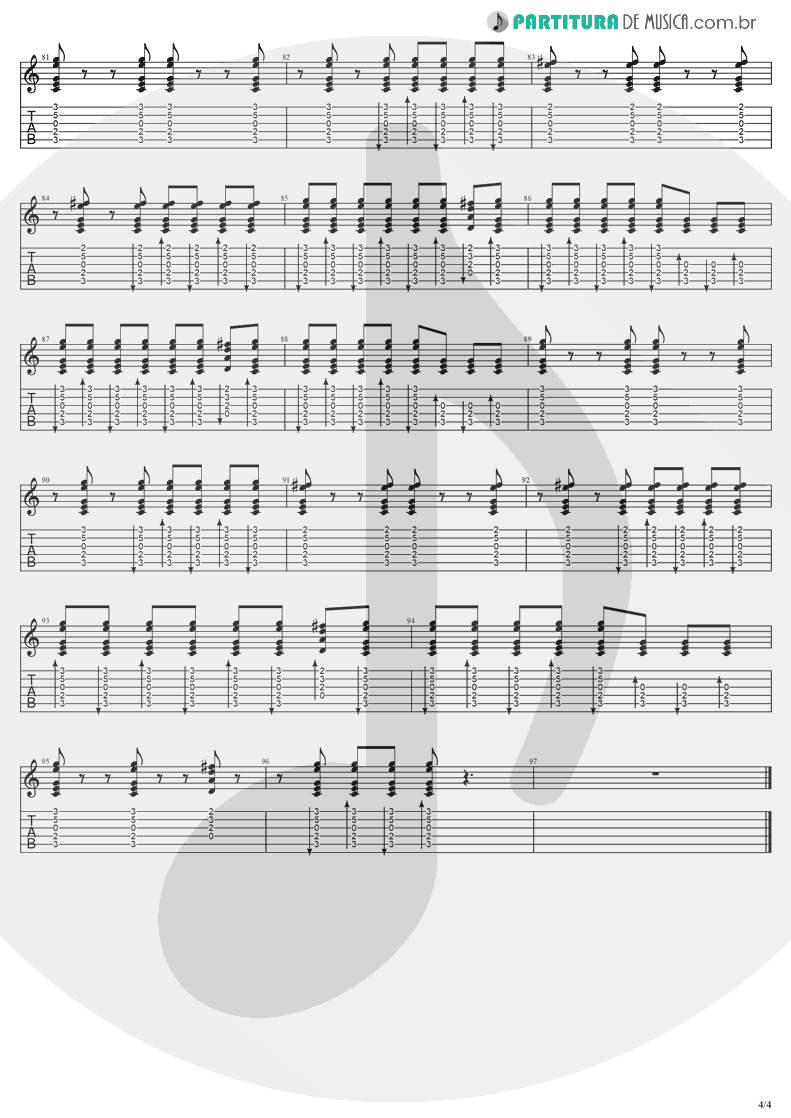 Tablatura + Partitura de musica de Violão - Understanding | Evanescence | Sound Asleep EP 1999 - pag 4