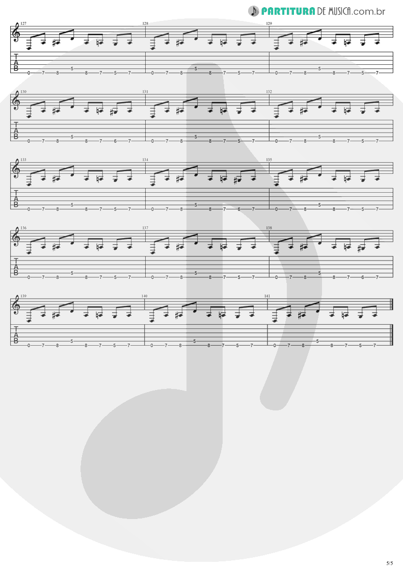 Tablatura + Partitura de musica de Guitarra Elétrica - Lies | Evanescence | Origin 2000 - pag 5