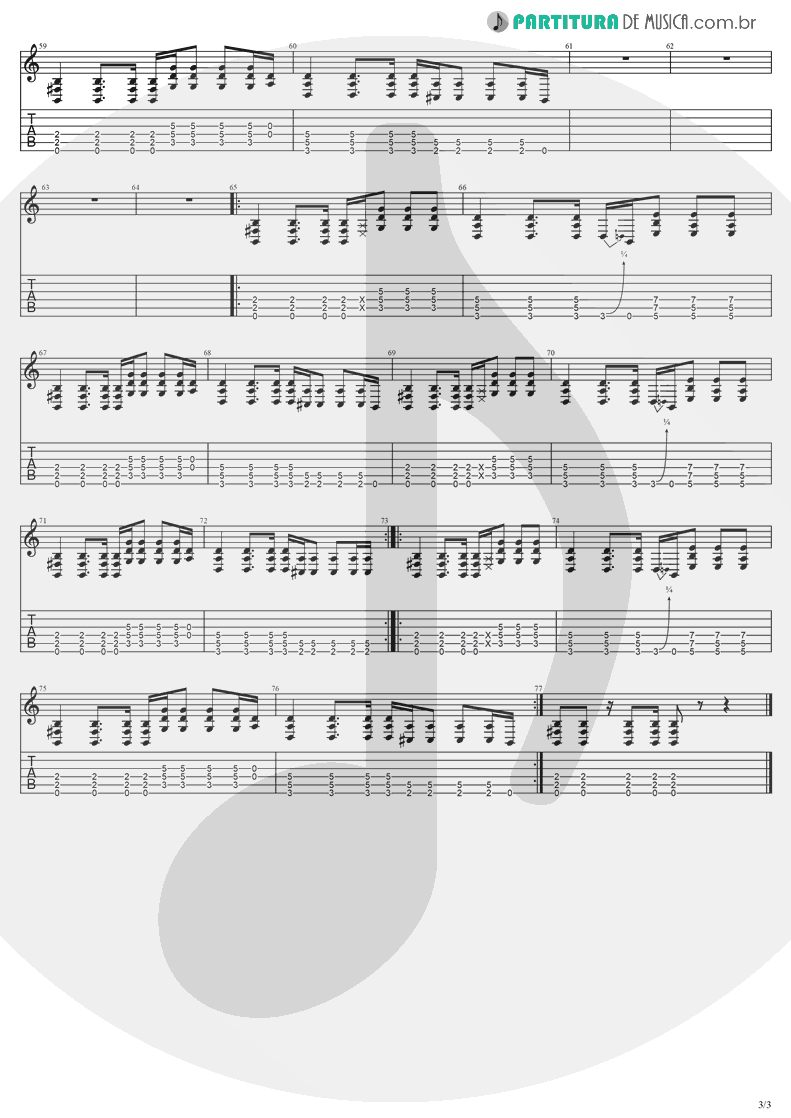 Tablatura + Partitura de musica de Guitarra Elétrica - Going Under | Evanescence | Fallen 2003 - pag 3