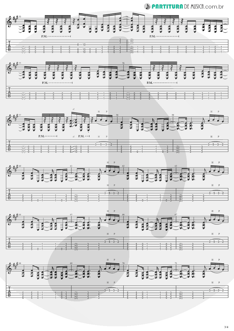 Tablatura + Partitura de musica de Guitarra Elétrica - My Last Breath | Evanescence | Fallen 2003 - pag 3