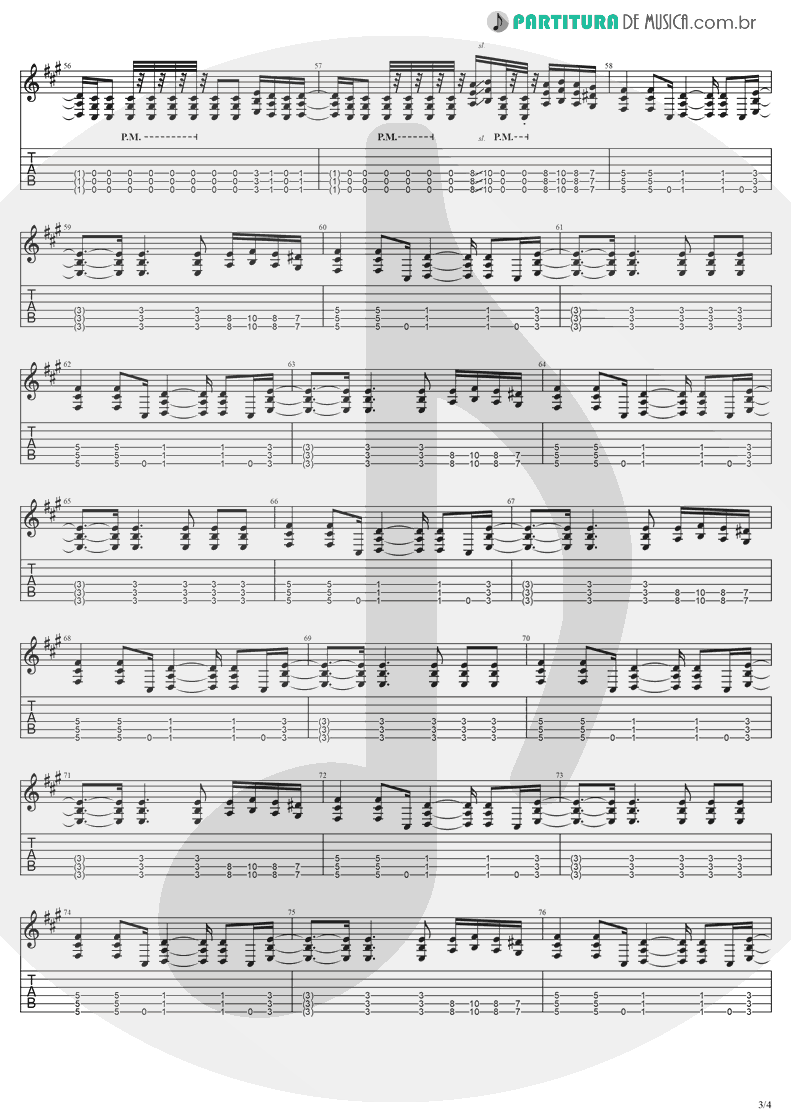 Tablatura + Partitura de musica de Guitarra Elétrica - My Last Breath | Evanescence | Fallen 2003 - pag 3