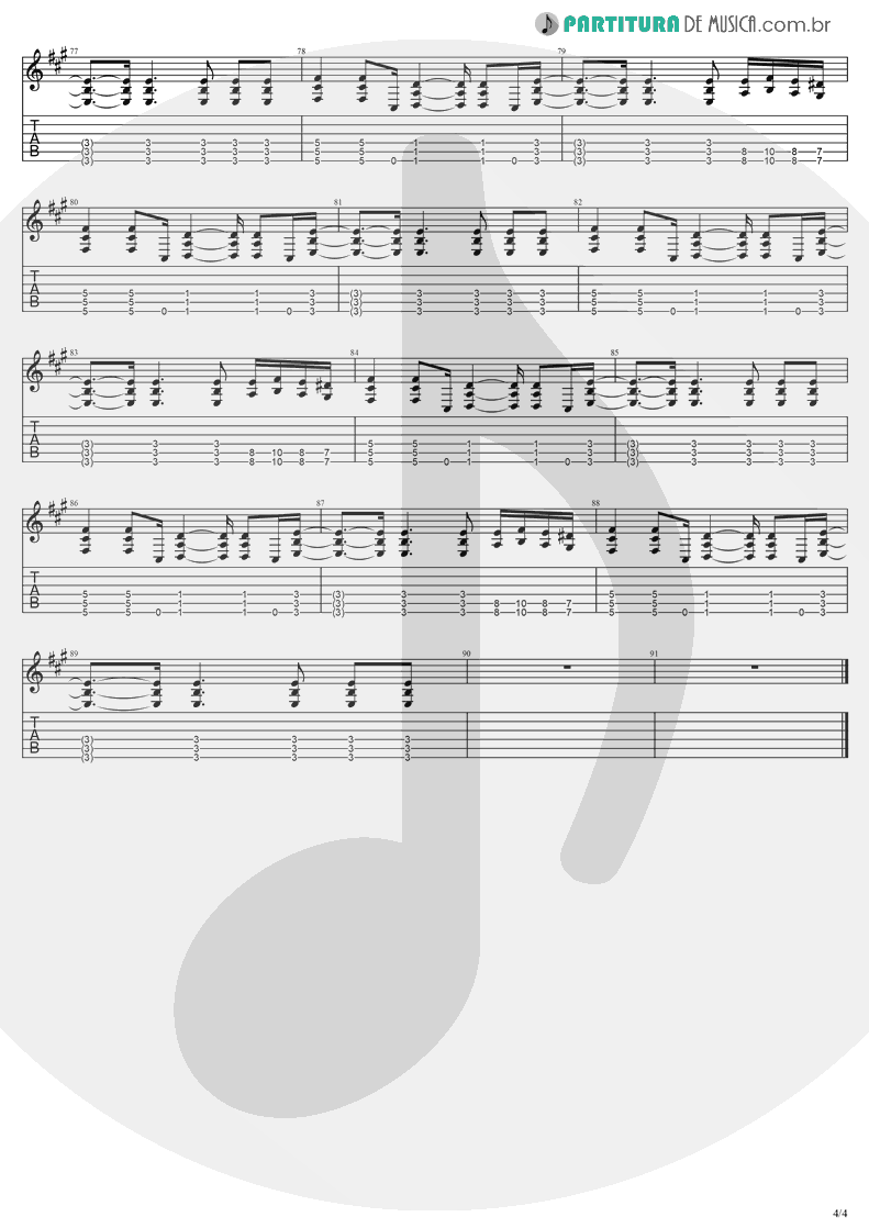 Tablatura + Partitura de musica de Guitarra Elétrica - My Last Breath | Evanescence | Fallen 2003 - pag 4