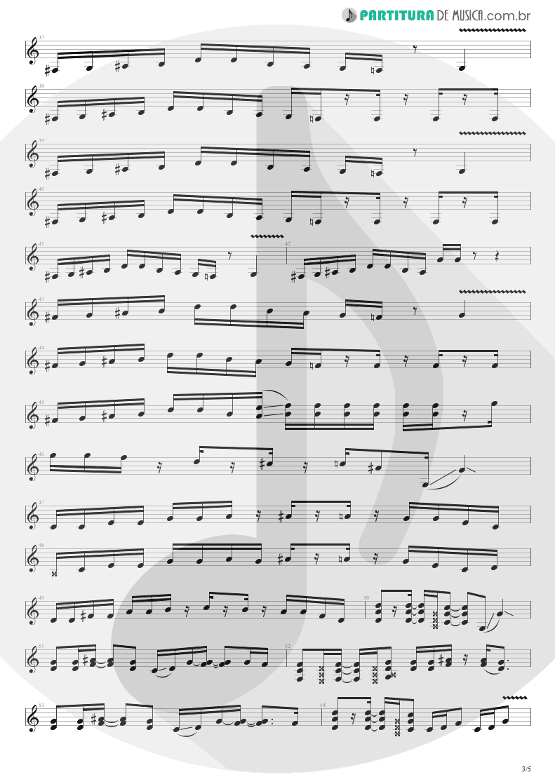 Partitura de musica de Guitarra Elétrica - Little Girls | Extreme | Extreme 1989 - pag 3