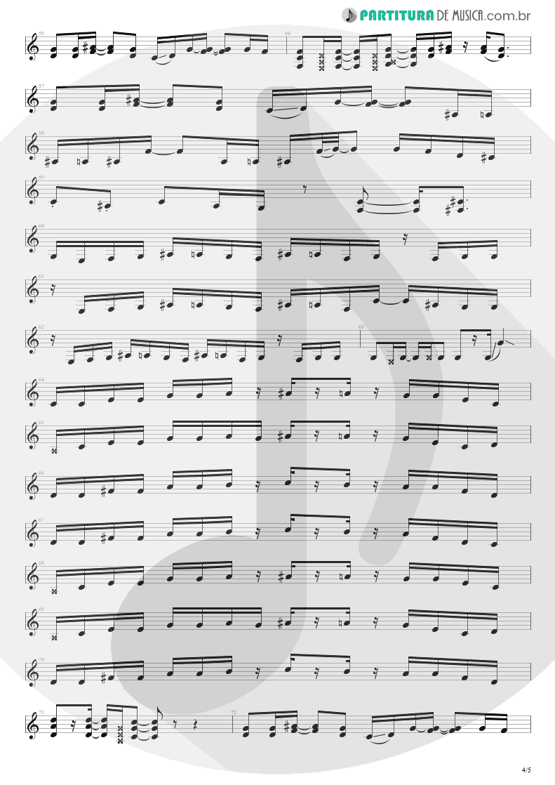 Partitura de musica de Guitarra Elétrica - Little Girls | Extreme | Extreme 1989 - pag 4