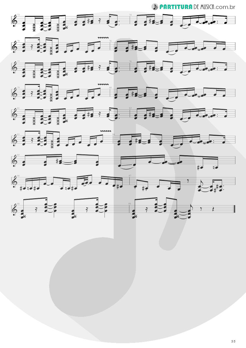 Partitura de musica de Guitarra Elétrica - Little Girls | Extreme | Extreme 1989 - pag 5