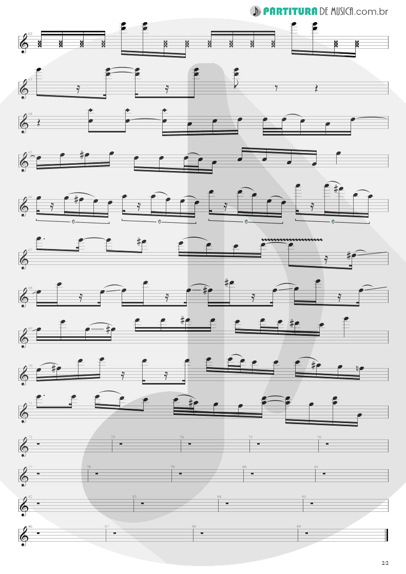 Partitura de musica de Guitarra Elétrica - Little Girls | Extreme | Extreme 1989 - pag 2