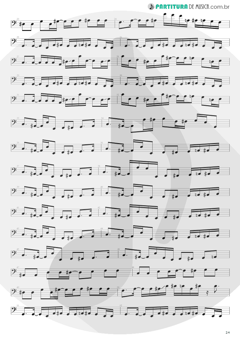 Partitura de musica de Baixo Elétrico - Get The Funk Out | Extreme | Extreme II: Pornograffitti 1990 - pag 2