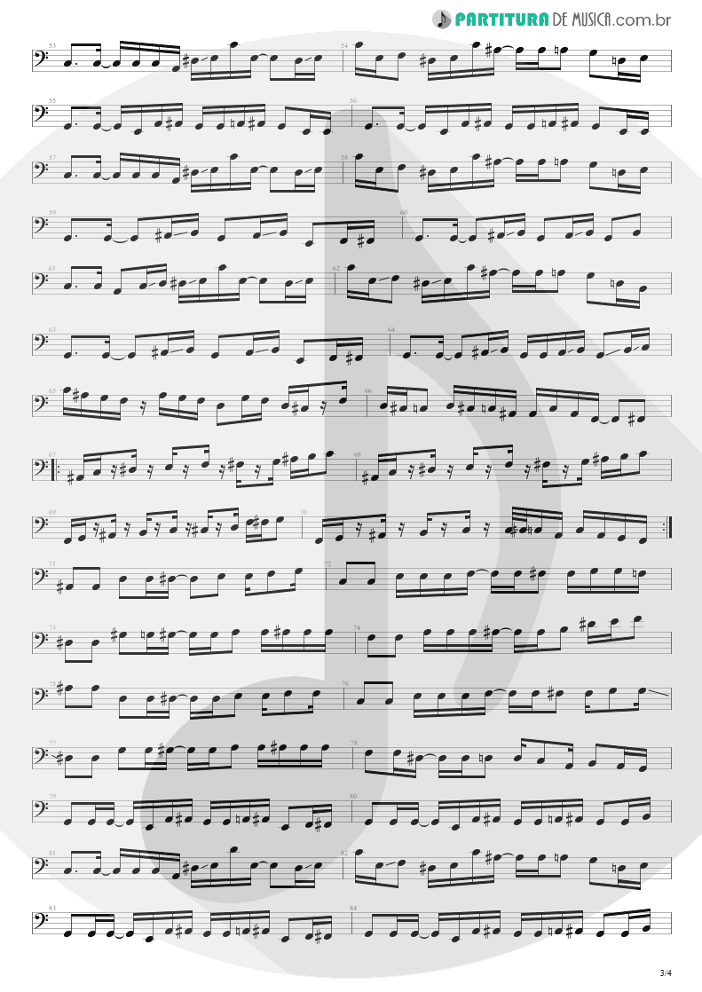 Partitura de musica de Baixo Elétrico - Get The Funk Out | Extreme | Extreme II: Pornograffitti 1990 - pag 3