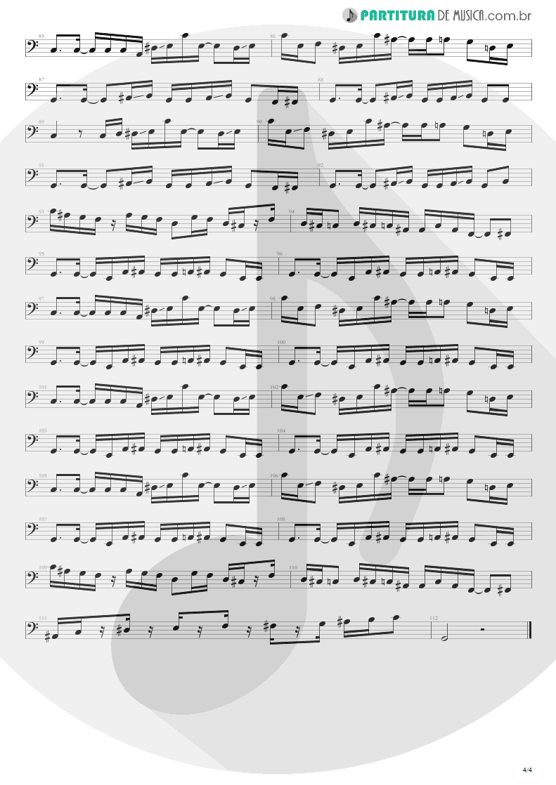 Partitura de musica de Baixo Elétrico - Get The Funk Out | Extreme | Extreme II: Pornograffitti 1990 - pag 4