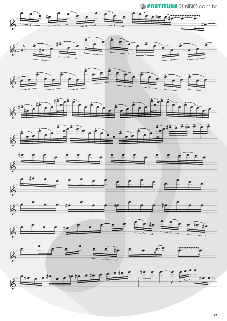 Partitura de musica de Guitarra Elétrica - Get The Funk Out | Extreme | Extreme II: Pornograffitti 1990 - pag 4