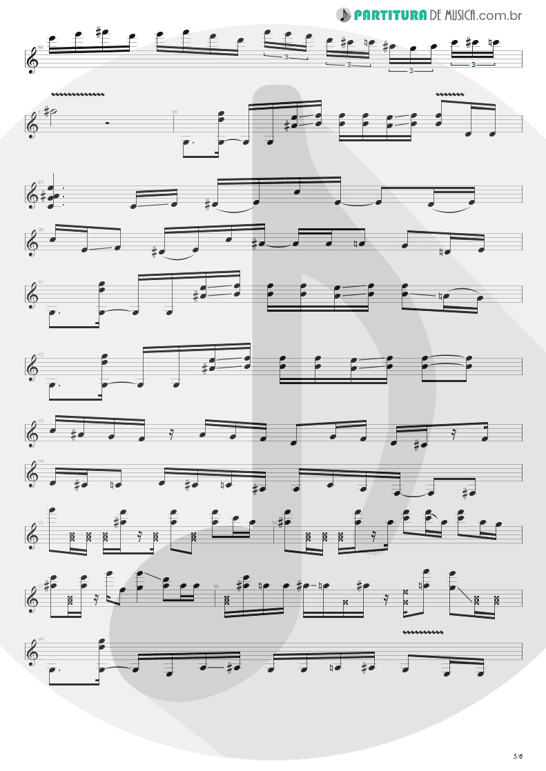 Partitura de musica de Guitarra Elétrica - Get The Funk Out | Extreme | Extreme II: Pornograffitti 1990 - pag 5